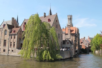 Fototapeta premium Scenic view in the historic town of Bruges, Belgium.
