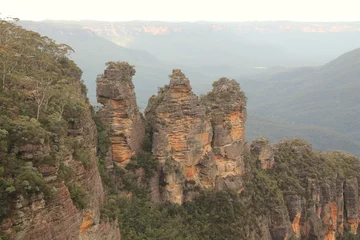 Photo sur Plexiglas Trois sœurs Rockformation Three Sisters in Blue Mountain National Park, Australia