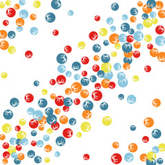 Vector Confetti Background Pattern. Element of design. Colored stylized berries on a black background