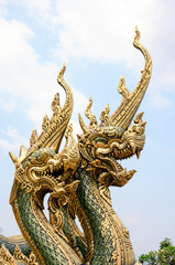 Fototapeta na wymiar Naga statue in the temple