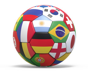 Soccer ball 3d rendering