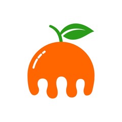 orange logo. fruit icon. vector eps 08.