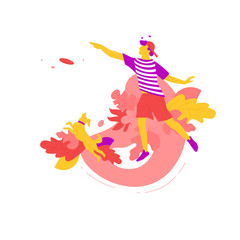 Frisbee with jumping dog