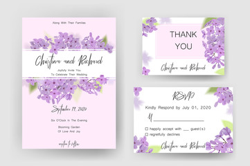 Save the date card, wedding invitation, greeting card with beautiful flowers and letters - 204331894