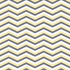 Seamless background for your designs. Modern ornament with gray and golden zigzags. Geometric abstract pattern