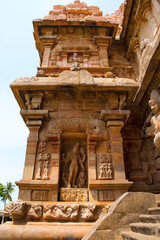 Southern niche of the central shrine, Brihadisvara Temple, Gangaikondacholapuram, Tamil Nadu, Bhikshatana-murti is at the bottom.