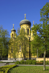 Warsaw, Poland - Metropolitan Orthodox Cathedral of the Holy and Equal-to-the-Apostles Mary Magdalene in Praga district of eastern Warsaw