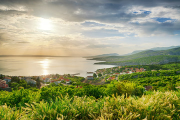 Beautiful view on sea coast in Croatia