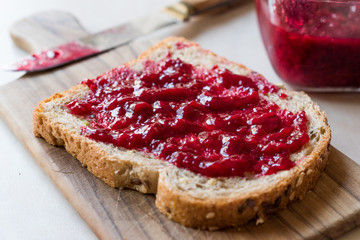 Raspberry Jam with Toast Bread / Marmalade