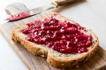 Raspberry Jam with Toast Bread / Marmalade