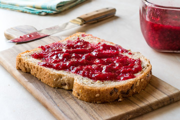 Raspberry Jam with Toast Bread / Marmalade
