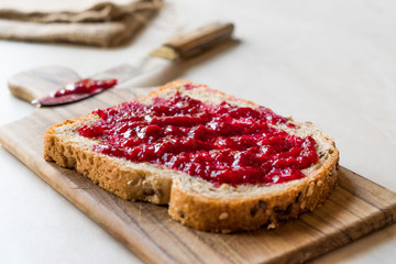 Raspberry Jam with Toast Bread / Marmalade