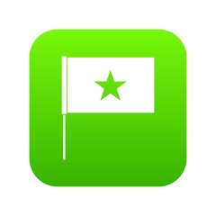 Vietnam flag icon digital green
