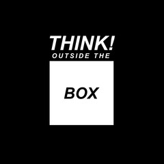 Concept of think outside the box