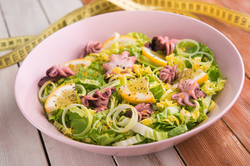 healthy seafood lunch