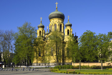 Warsaw, Poland - Metropolitan Orthodox Cathedral of the Holy and Equal-to-the-Apostles Mary Magdalene in Praga district of eastern Warsaw