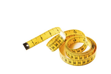 Tape measure isolated on white