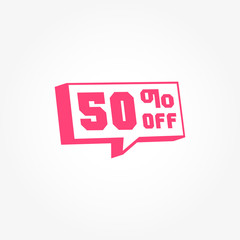50% Off Sale Tag