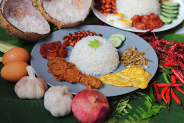 Asian food nasi lemak
