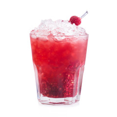 Alcohol red raspberry cocktail isolated