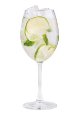 Cold mojito cocktail with lime