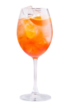 Glass Of Aperol Spritz Cocktail