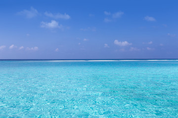 Fototapeta na wymiar Indian ocean with coral reefs