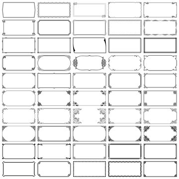 Set of fifty rectangle frames