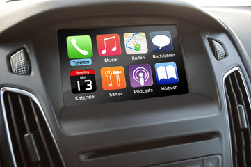 Bildschirm Monitor Touchscreen im Auto Apps App-connect