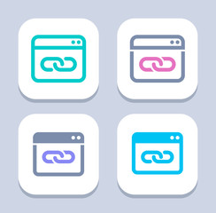 Link In Window - Neon & LED Icons . A set of professional, pixel-perfect icons.