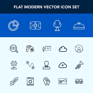 Modern, Simple Vector Icon Set With Search, Key, Forest, Leaf, Refresh, Trip, Web, Graph, Position, Suitcase, Sport, Internet, Map, Chart, Door, Palm, Pitch, Person, Football, Tree, Find, Soccer Icons