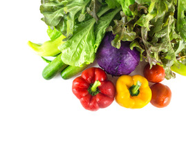 Top view of vegetables