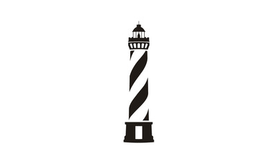Simple Lighthouse Searchlight Beacon Beach Tower logo design inspiration