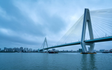 Fototapeta na wymiar China Haikou Century Bridge