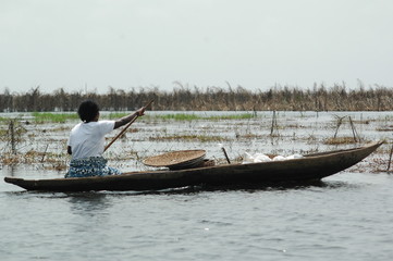 Benin, piroga sul Lago Nokoué