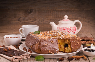 Chocolate hazelnut cake. 