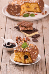 Chocolate hazelnut cake. 