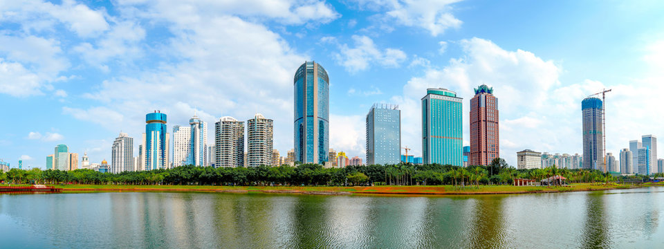 Skyscrapers in Hainan Island, China