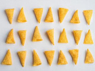 Corn cones pattern on white background