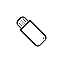 Basic Outline Flash Disk USB Icon