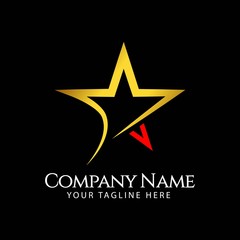 Obraz premium Star Company Logo Vector Template Design Illustration