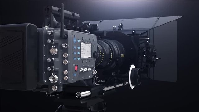 Professional camera with rig