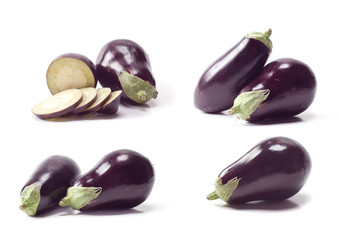 fresh eggplants