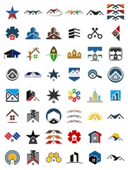 home logo. roof icon. building symbol. vector eps 08.