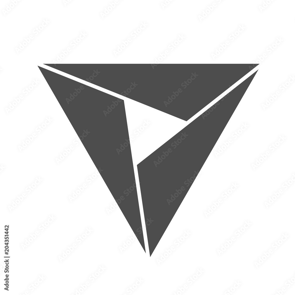 Canvas Prints triangle logo. pyramid icon. vector eps 08.