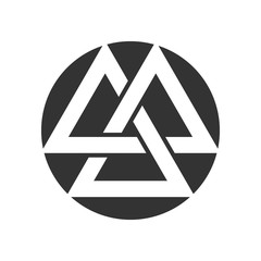 triangle logo. pyramid icon. vector eps 08.