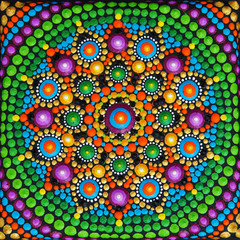 Beautiful mandala hand painted