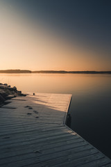 Naklejka na ściany i meble Lake at calm day in Finland