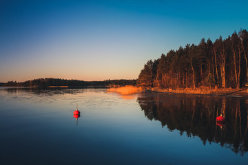 Lake on a clear day