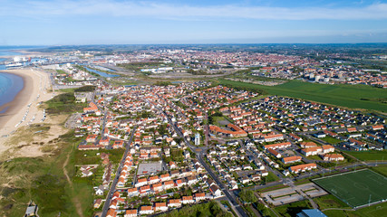 Photographie aérienne de Blériot-Plage, à Calais